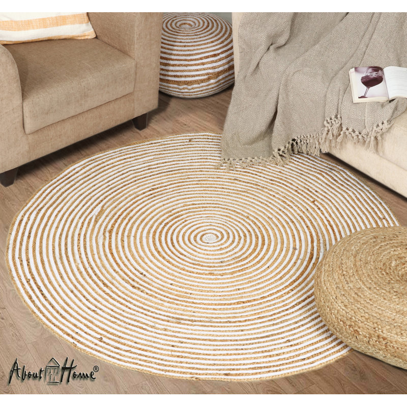 ABOUT HOME Hand Braided Beige Indoor / Outdoor Rug Wayfair.co.uk